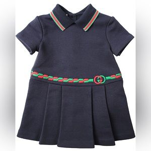 KIDS (Baby) Gucci kids logo dress with web detail